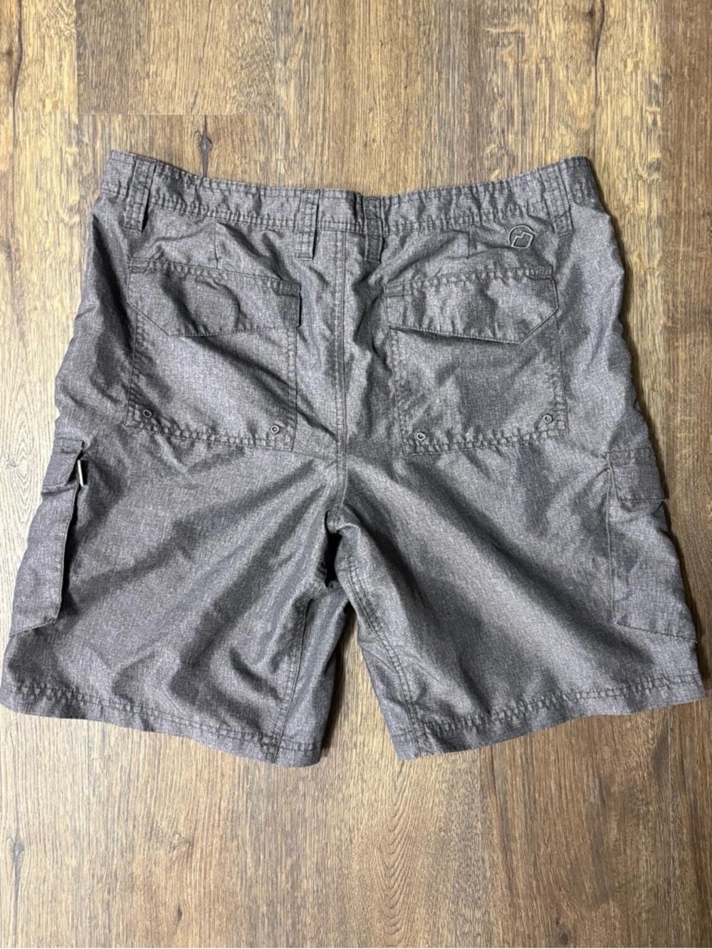 Men's Gray Cargo Shorts - Picture 2 of 2